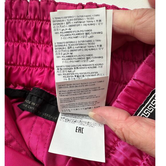 Versace Muay Thai Boxing Shorts Pink Silver Versace Medusa Patch 50 / L - Picture 12 of 16
